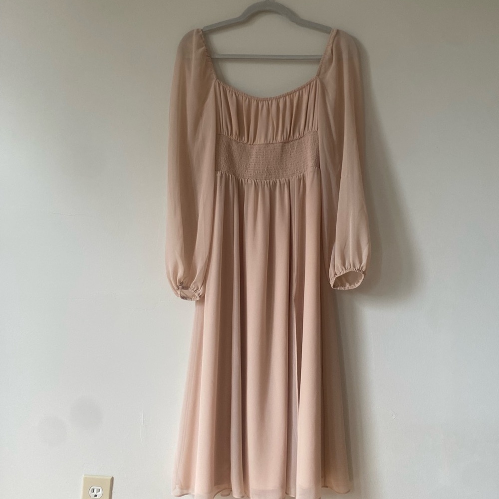 ARITZIA Bella Slit Maxi Dress in Oat Flax